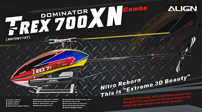 �˾���ũ RH70N11XW [ALIGN] T-Rex700XN Nitro Combo 2