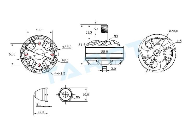 �˾���ũ TL400H11 [TR] MT2208II-2100KV �귯������ ���� (CCW, 7��ġ ������� ����) - ����� ���� (V2) 4