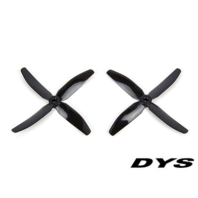 [DYS] X5040 Bull Nose Type 4-Blade Prop for Racing Drone (CW/CCW/Black) - 2��