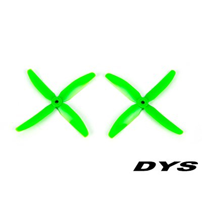 [DYS] X5040 Bull Nose Type 4-Blade Prop for Racing Drone (CW/CCW/Green) - 2��