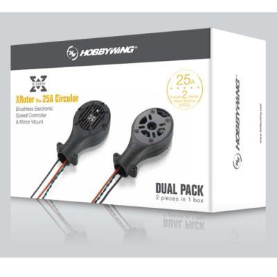 [HOBBYWING] XRotor PRO 25A ���� 2�� 1��Circular(3-6S) Black Dual Pack (��ũ����)