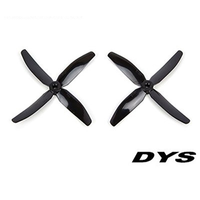 [DYS] X5040 Bull Nose Type 4-Blade Prop for Racing Drone (CW/CCW/Black)