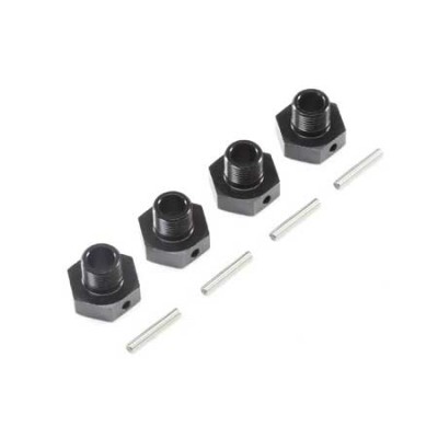 [TEAM LOSI] 20mm Wheel Hexes and Pins, BLK (4): Super Baja Rey,,Super Rock Rey