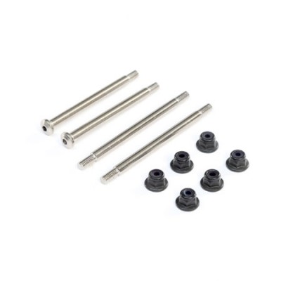 [TLR Racing] Outer Hinge Pins, 3.5mm, Electro Nickel (2): 8X