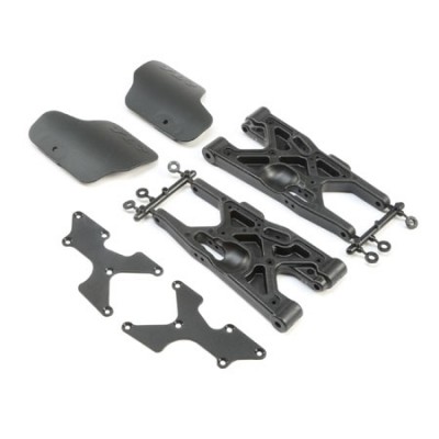 [TLR Racing] Rear Arms, Inserts, Guards (2): 8X