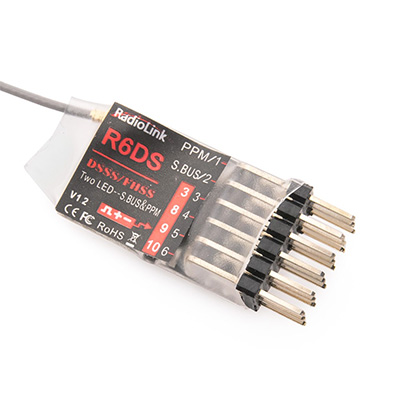 [RadioLink] ������ũ R6DS 2.4Ghz 6ä�� ���ű� DSSS/FHSS - AT9/AT9S ȣȯ