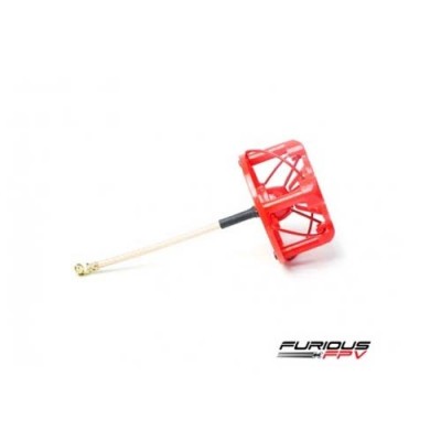 [FuriousFPV] RHCP 48mm Stubby Antenna with Cover - Red, U.FL ��