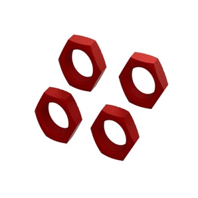 [ARRMA] Aluminum Wheel Nut 24mm (Red) (4)