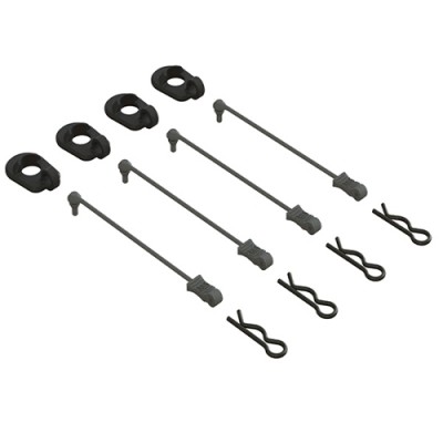 [ARRMA] Body Clip Retainers 1/5 Scale (Black, 4)
