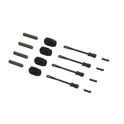 [ARRMA] Brace Rod Ends W/Pins And Retainers (4)