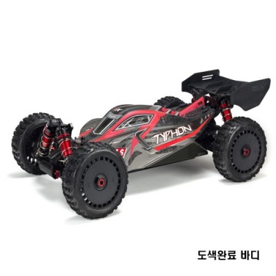 [ARRMA] Body Painted w/Decals Typhon 6S Black/Red