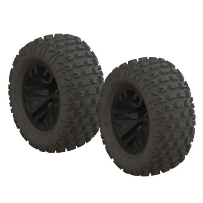 [ARRMA] AR550044 dBoots Fortress MT Tire Set Glued Blk (2)