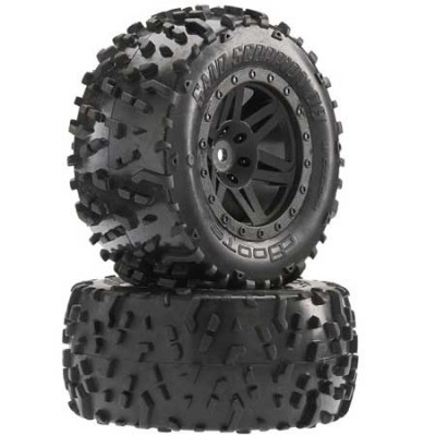 [ARRMA] AR550025 Sand Scorpion DB XL Tire/Wheel Blk Re (2)