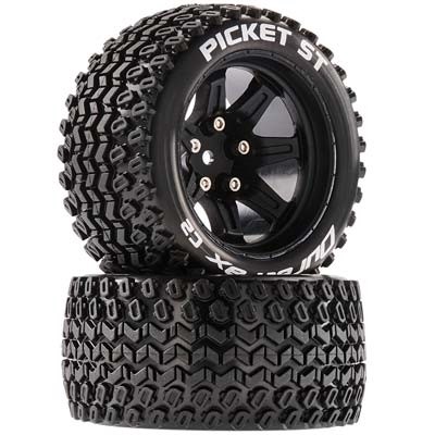 [DURATRAX] Duratrax Picket ST 2.8 Mounted Black 14mm Hex (2)