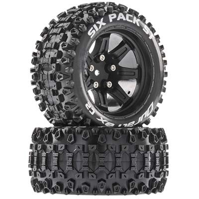 [DURATRAX] Duratrax Six Pack ST 2.8 Mounted Black 14mm Hex (2)
