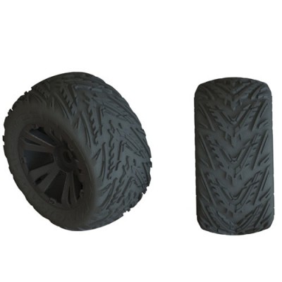 [ARRMA] AR550049 Minokawa LP 4S Tire 3.8 Glued Black (2)