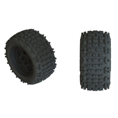 [ARRMA] AR550050 Backflip LP 4S Tire 3.8 Glued Black (2)