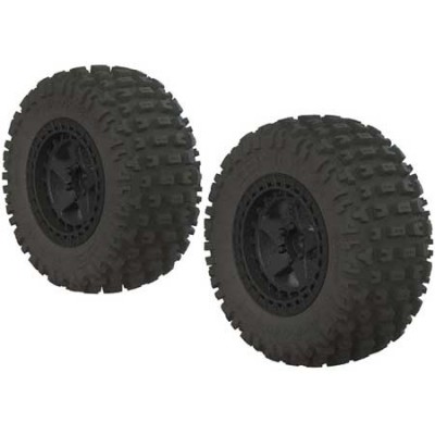 [ARRMA] AR550042 Fortress SC Tire Set Glued Black (2) 14mm