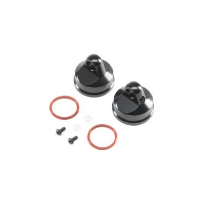[TEAM LOSI] Shock Cap, Aluminum, Black (2): LST/2, 3XL-E