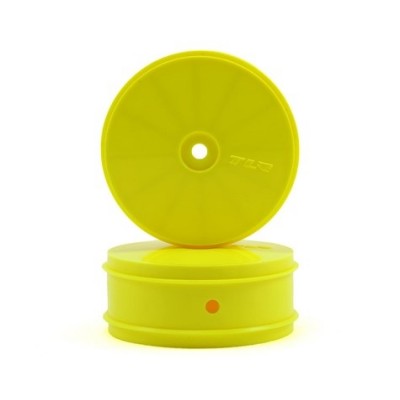 [TLR Racing] 61mm Front Wheel, 12mm Hex, Yellow (2): 22-4