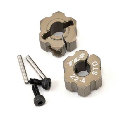 [TLR Racing] Rear Hex, Std Width, Alum: 22-4