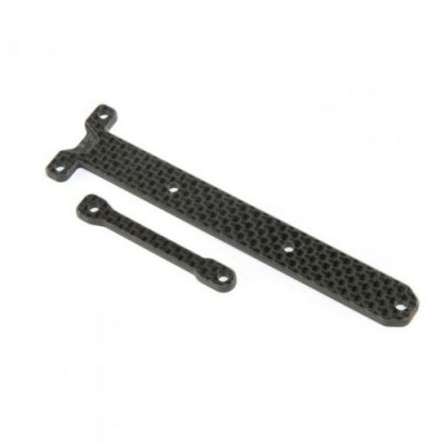[TLR Racing] Carbon Chassis Brace Support Set: 22X-4