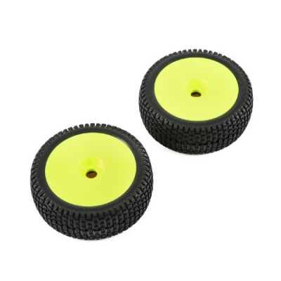 [TLR Racing] [1/5 ���� �� Ÿ�̾� �����Ϸ�]Premount Wheel, Tire, Yellow (2): 5IVE-B (1/5 �����)