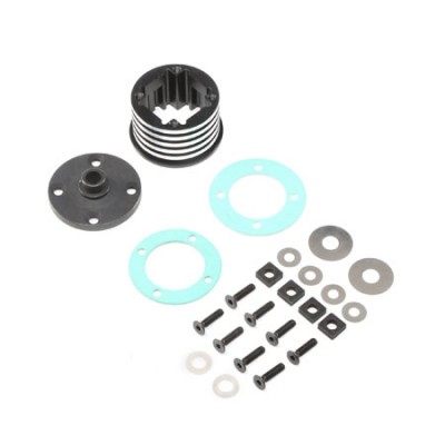 [TEAM LOSI] Diff Housing Set, Aluminum (1): DBXL-E