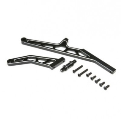 [TEAM LOSI] Chassis Brace Set Rear, Aluminum Black: DBXL-E 2.0