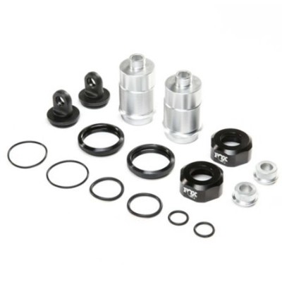 [TEAM LOSI] Shock Body Set, Silver, FOX Caps (2): DBXL-E 2.0