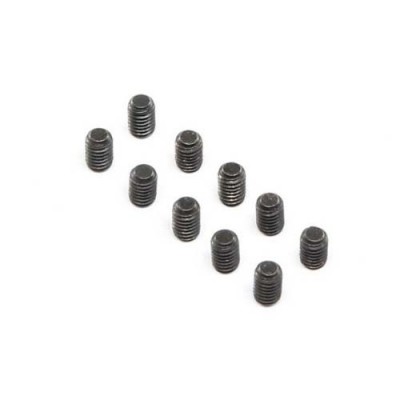 [TEAM LOSI] Set Screws, Stl, BO, Flat Point, M4 x 6mm (10)