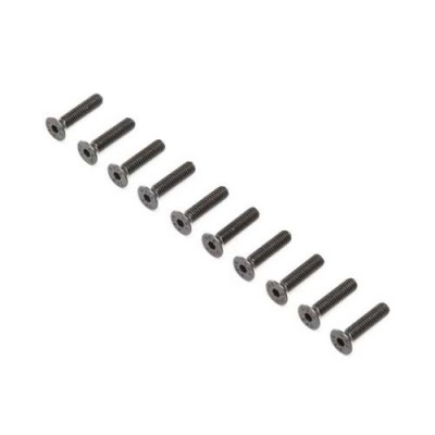 [TEAM LOSI] Flat Head Screws, Stl, BO, M4 x 18mm (10)