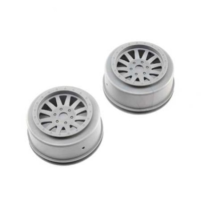 [TEAM LOSI] Wheels, Silver (2): Super Baja Rey