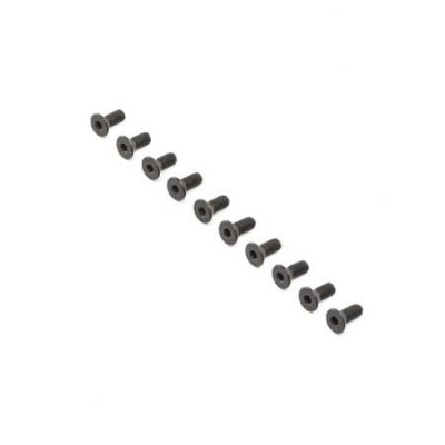 [TEAM LOSI] Flat Head Screws, Stl, BO, M4 x 10mm (10)