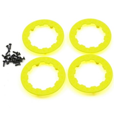 [TEAM LOSI] Losi Beadlock Ring Set w/Screws (Fluorescent Yellow) (4)