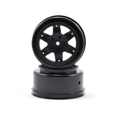 [TLR Racing] Team Losi Racing 12mm Hex Short Course Wheels (Black) (2) (22SCT/TEN-SCTE/Ten-MT)