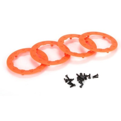 [TEAM LOSI] Beadlock Ring, Orange w/ Screws (4): 22SCT/TEN-MT