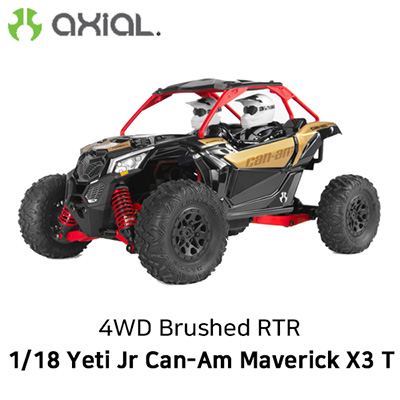 [Axial] 1/18 Yeti Jr Can-Am Maverick X3 T 4WD Brushed RTR  - ���͸�, ������ ����