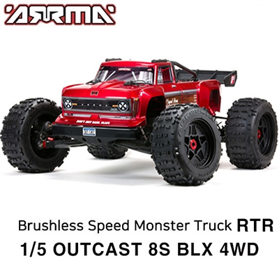 [ARRMA] 1/5 �Ƹ��� �ƿ�ĳ��Ʈ 8�� �귯������ 4WD ����Ʈ Ʈ�� RTR ��Ʈ - ���͸�, ������ �ʿ�