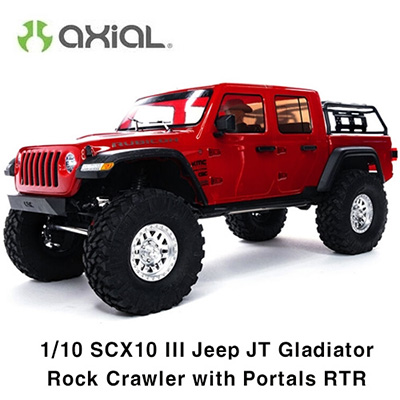 [Axial] 1/10 SCX10III Jeep JT ���� �۷������� ��ũ��﷯ RED - ���͸�, ������ �ʿ�