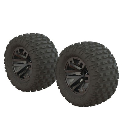 [ARRMA] DBOOTS FORTRESS MT TIRE SET GLUED (GUN METAL) (2PCS)