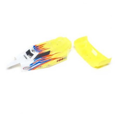 [TEAM LOSI] Body & Wing, Yellow/White: Mini-B