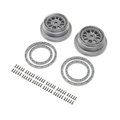 [TEAM LOSI] Beadlock Wheel and Ring Set (2): SBR 2.0