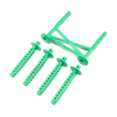 [TEAM LOSI] Rear Body Support and Body Posts, Green: LMT