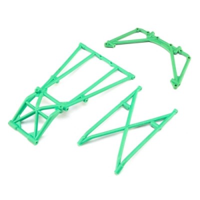 [TEAM LOSI] Rear Cage and Hoop Bars, Green: LMT