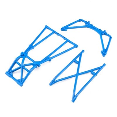 [TEAM LOSI] Rear Cage and Hoop Bars, Blue: LMT