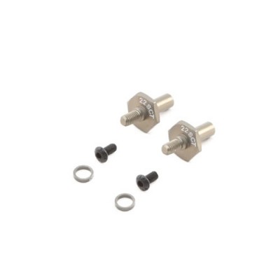 [TLR Racing] Front Axle Set Aluminum, 12mm Hex: 22SCT 3.0
