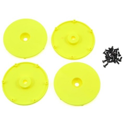 [TLR Racing] Wheel Disk, FL Yellow w/Screws (4): 22SCT/2.0