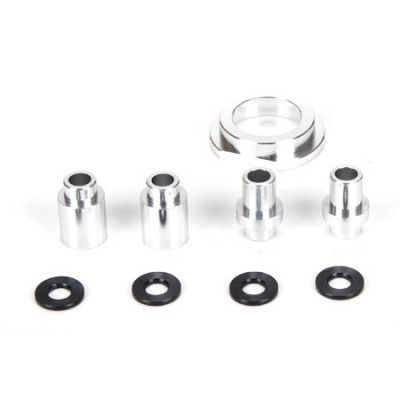 [TEAM LOSI] Engine Mount Spacer & Clutch Mount, AL, Slvr: MTXL