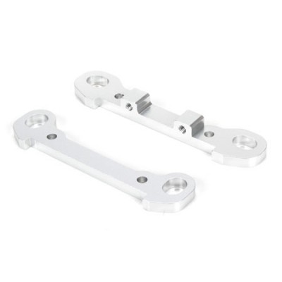 [TEAM LOSI] Rear Hinge Pin Braces, Aluminum, Silver(2): Monster Truck XL